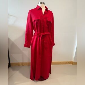 Magaschoni linen maxi dress